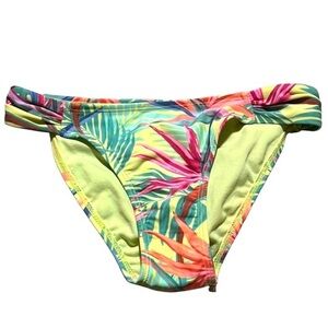 NWT Xhilaration Junior’s Tropical Green Bikini Bottoms Size Small
